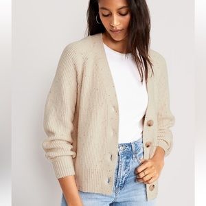 Old Navy Shaker-Stitch Cardigan Sweater - Beige